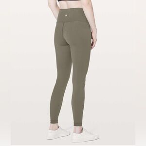 Lululemon Wunder Under Hi-Rise Tight 28” Dark Olive Full-On Luxtreme Size 6